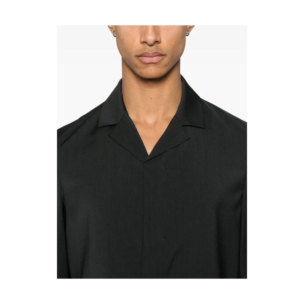 Dark Grey Camp Collar Shirt