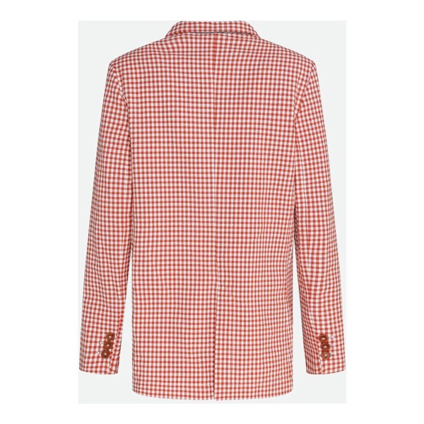 Checkered Brick Red Blazer