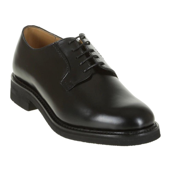Black Leather Derby Shoes