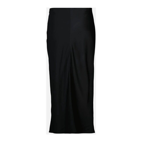 Black Midi Straight Skirt