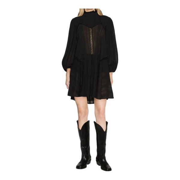 Perforated Floral Motif Dress