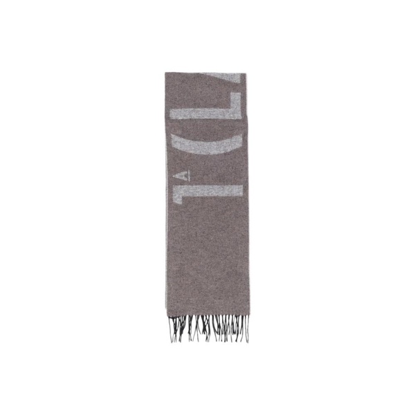 Beige Check Pattern Woolen Scarf