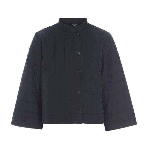 Quilted Oriental-Inspired Black Jacket
