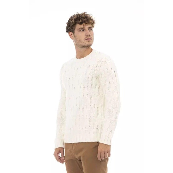 Elegant Beige Wool Cashmere Sweater