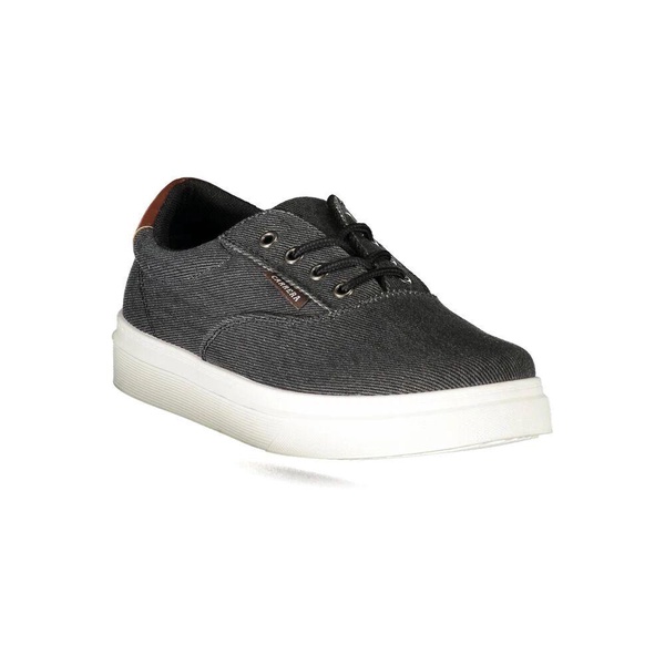 Black Polyester Sneaker with Laces