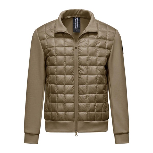 Bi-material nylon and knit jacket