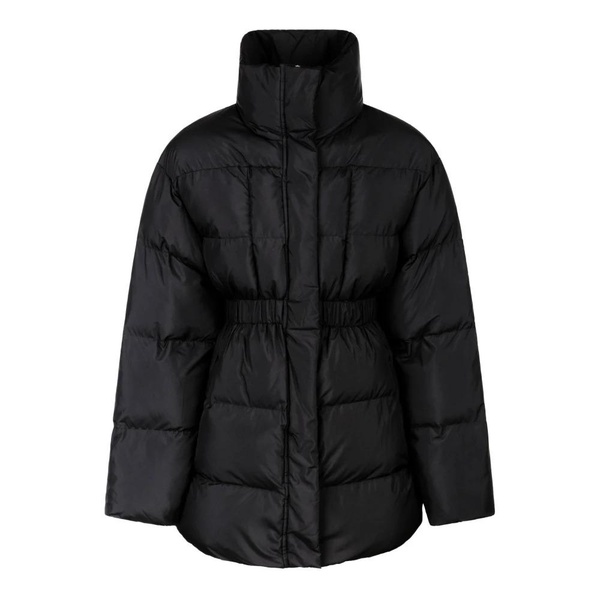 Black Puffer Jacket High Collar
