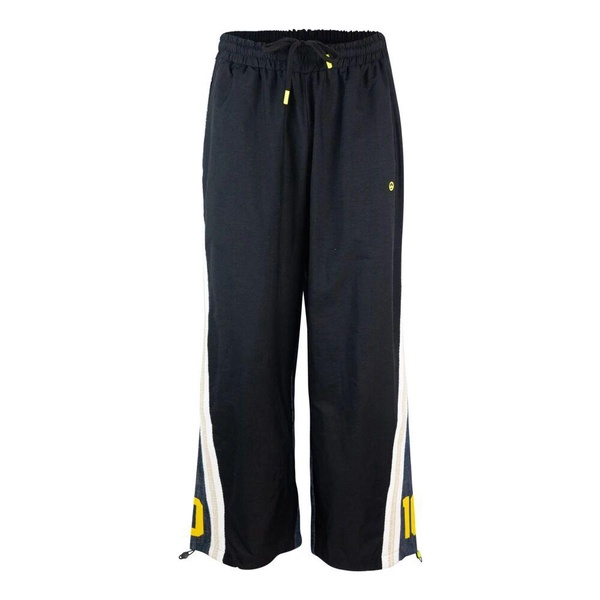 Black Oversized Trousers with Elastic Waist