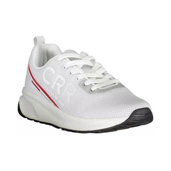 White Polyester Sports Sneaker
