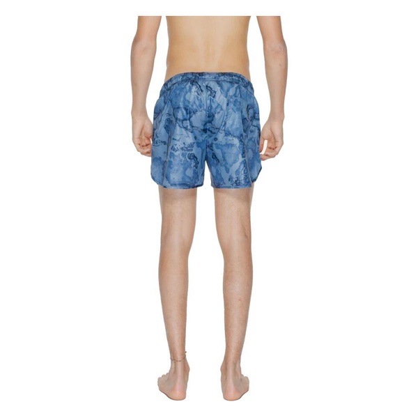 Blue Printed Swimwear with Laces