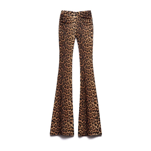 Leila Flare Trousers with All-Over Print