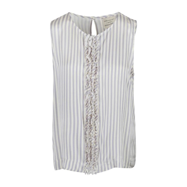 Ruffle Striped Blouse