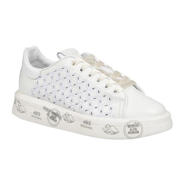 Floral Embroidered White Sneakers