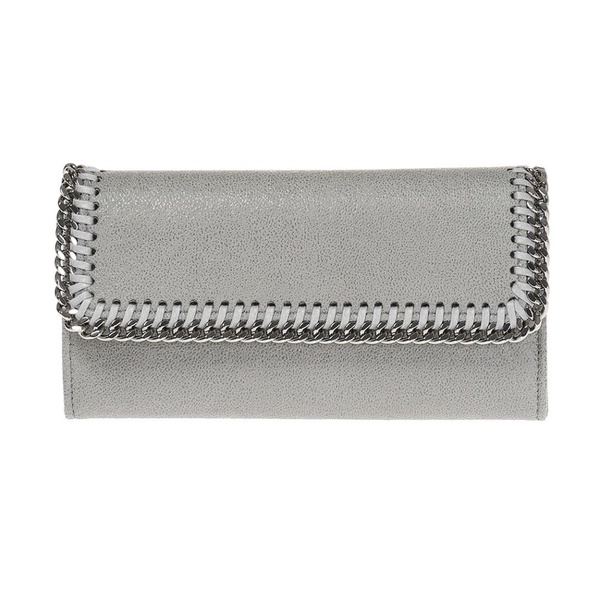 Grey Falabella Faux Suede Wallet