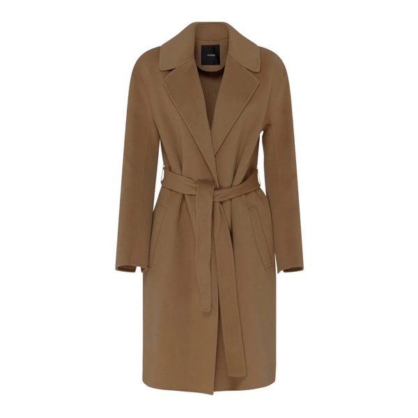 Camel Coat with Removable Belt