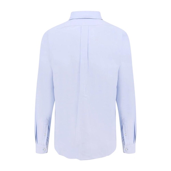 Blue Buttoned-Down Collar Shirt