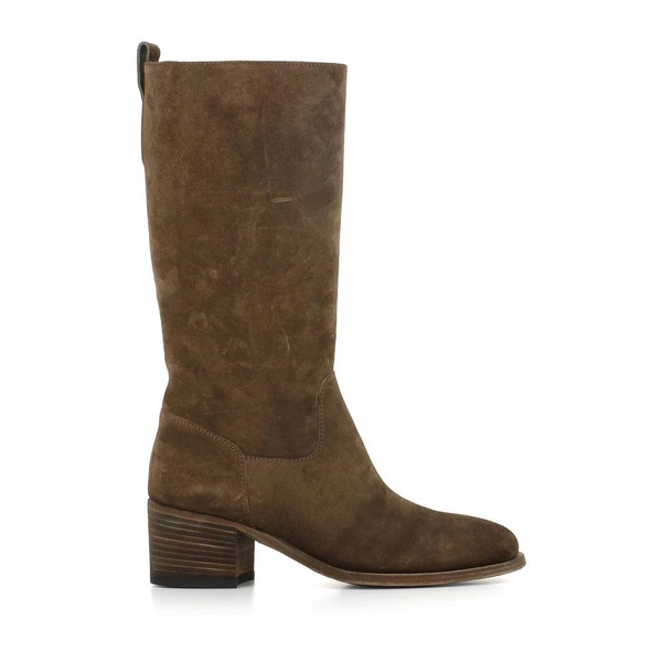 Green Cashmere Zip Boots