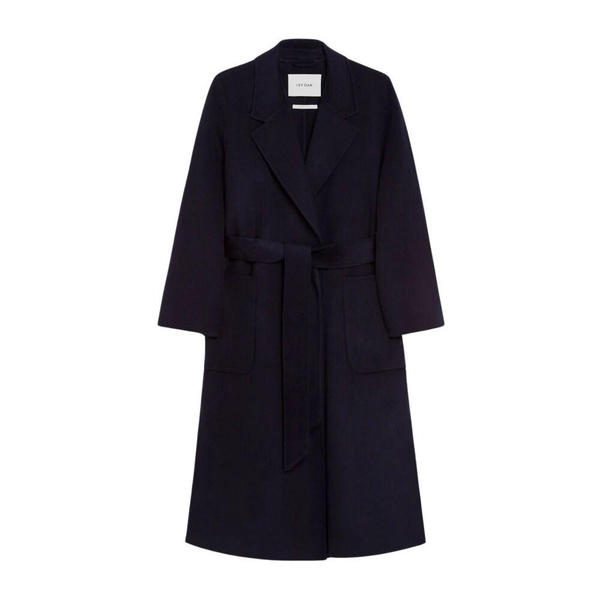 Midi Wool Coat with Belt and Pockets