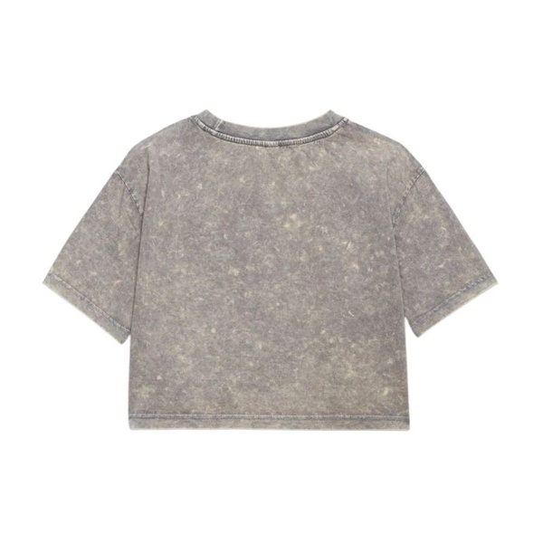 Cotton Crop T-shirt with Applications