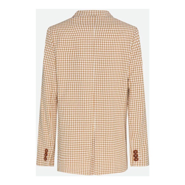 Curry Checkered Blazer Soft Fit