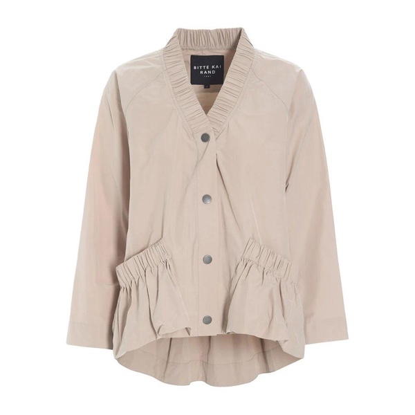 Ruched Poplin Jacket Dusty Quartz