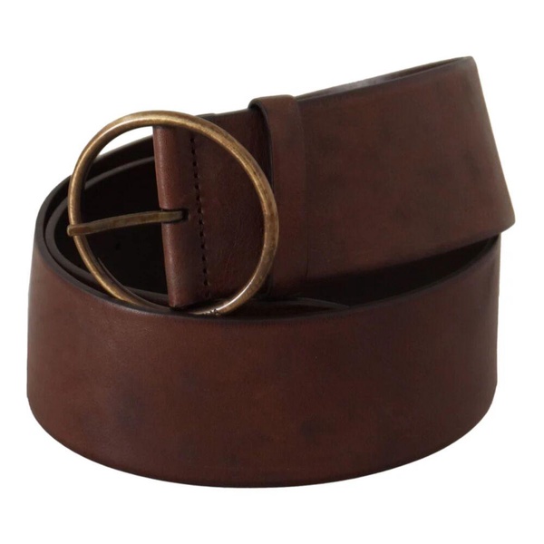 Elegant Leather Belt with Engraved Buckle