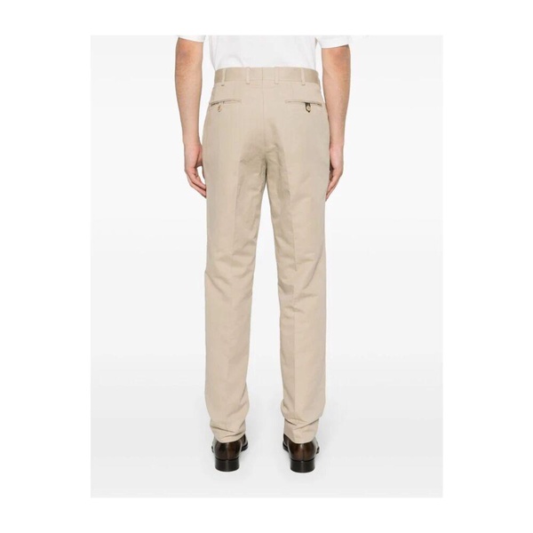 Slim Fit Beige Linen Cotton Pants