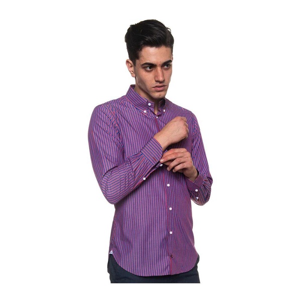 Italian Striped Button-Down Casual Shirt