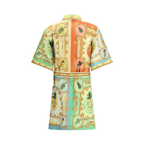 Multicolor Cotton Shirt Dress