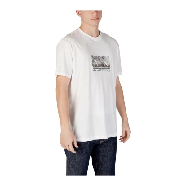 White Printed T-shirt Short Sleeve