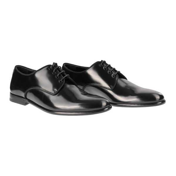 Black Lace-Up Derby Shoe