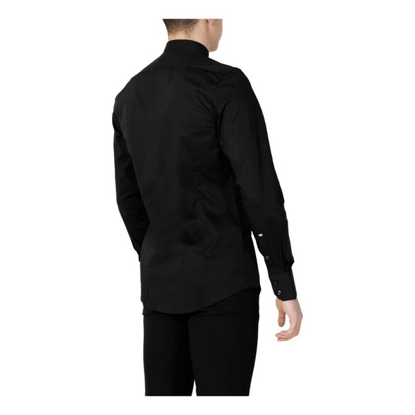 Black Slim Fit Long Sleeve Shirt