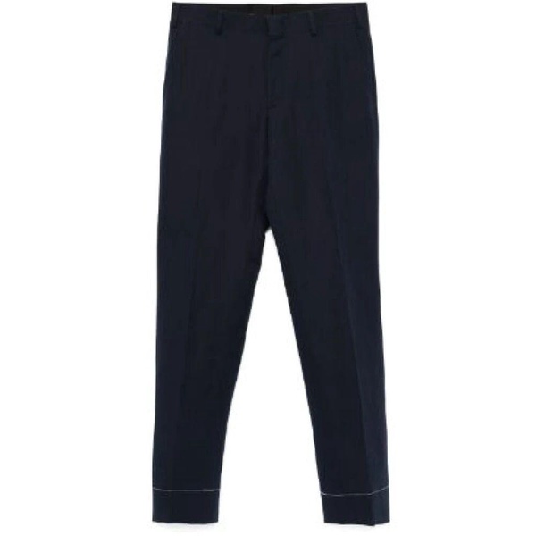 Blue Oxford Pants with Hook and Zipper