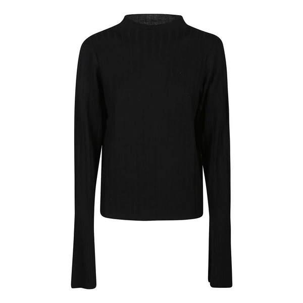Black Funnel Neck Sweater
