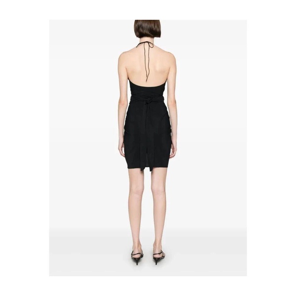V-neck Twist Front Mini Dress