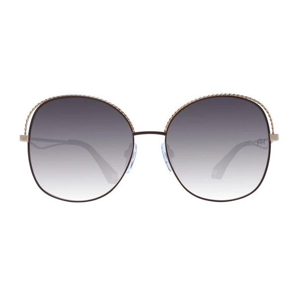 Gold Round Gradient Sunglasses with UV Protection