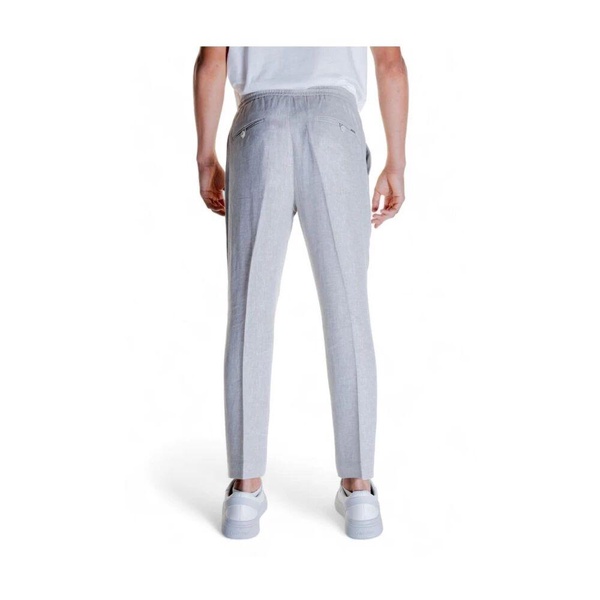 Beige Linen Casual Fit Pants