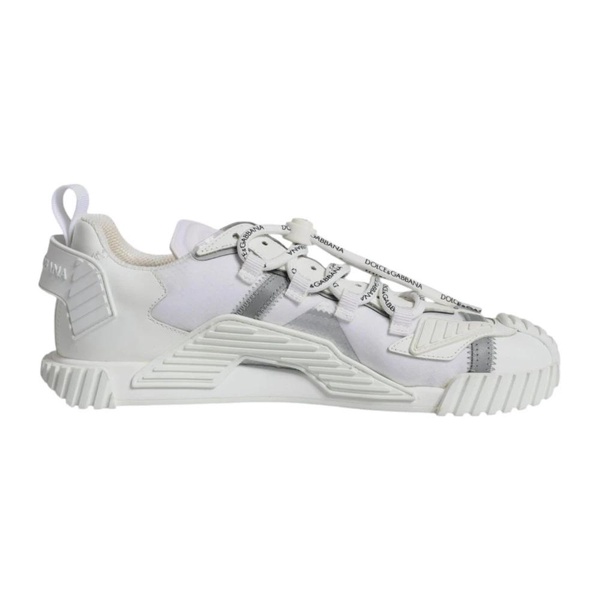 White Lace Up Low Top Sneakers