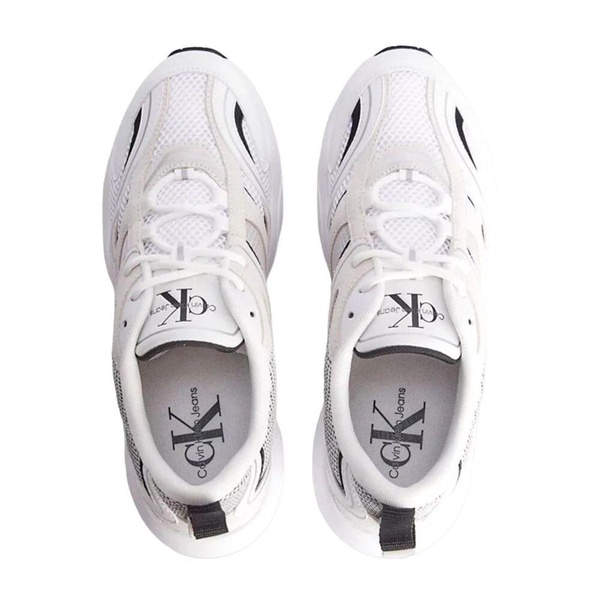 Casual White Textile Sneakers for Men