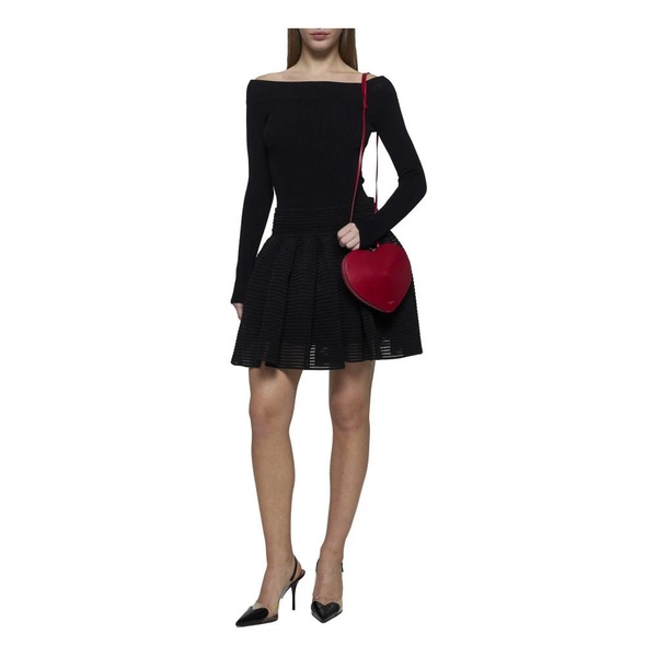 Flared Black Skirt Elasticated Waistband