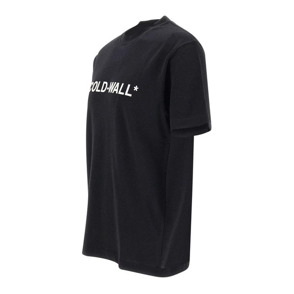 Black Cotton T-shirt with Logo