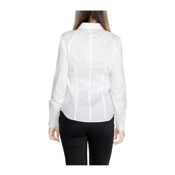 White Cotton LongSleeve Collared Shirt