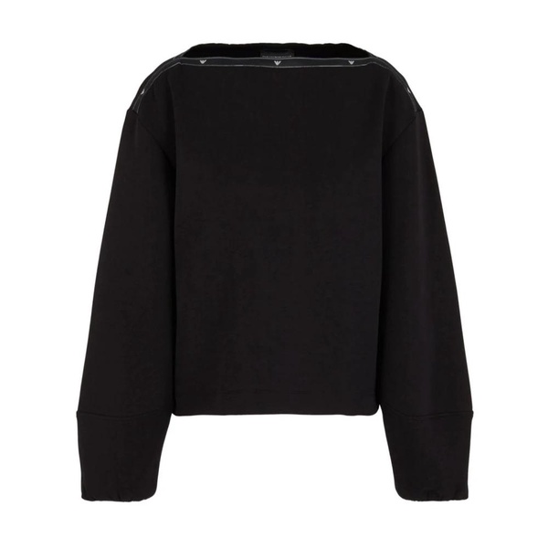 Black Logo Trim Sweater
