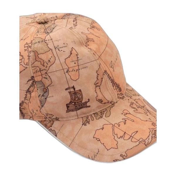Beige Printed Cap Geo Map Style