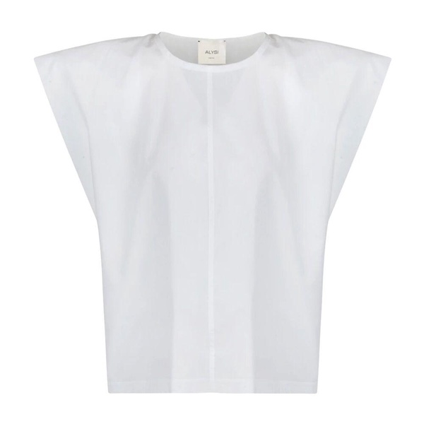 Poplin Blouse with Short Sleeves