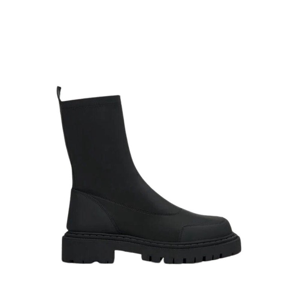Black Slip-On Ankle Boots