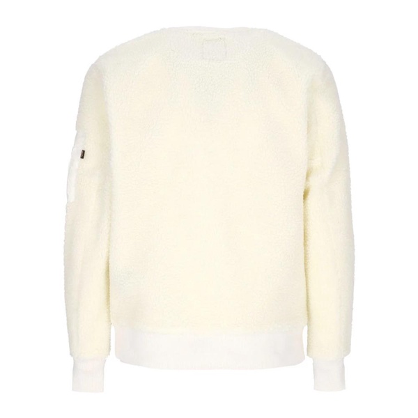 Off White Sherpa Crewneck Sweatshirt