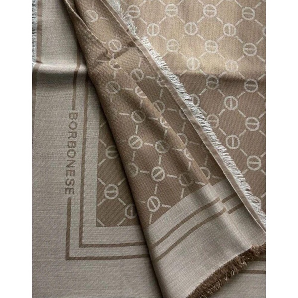 Jacquard Wollen Sjaal All Over Print