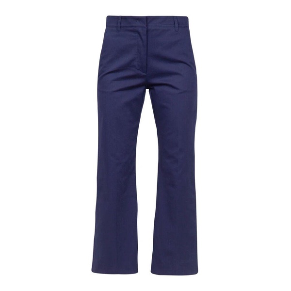Straight Drill Pants with Belt Loops
