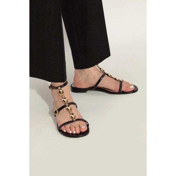 Kalinda Leather Flat Sandals